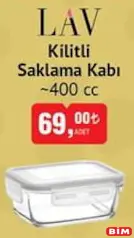 LAV KİLİTLİ SAKLAMA KABI 400 CC LAV KİLİTLİ SAKLAMA KABI 400 CC